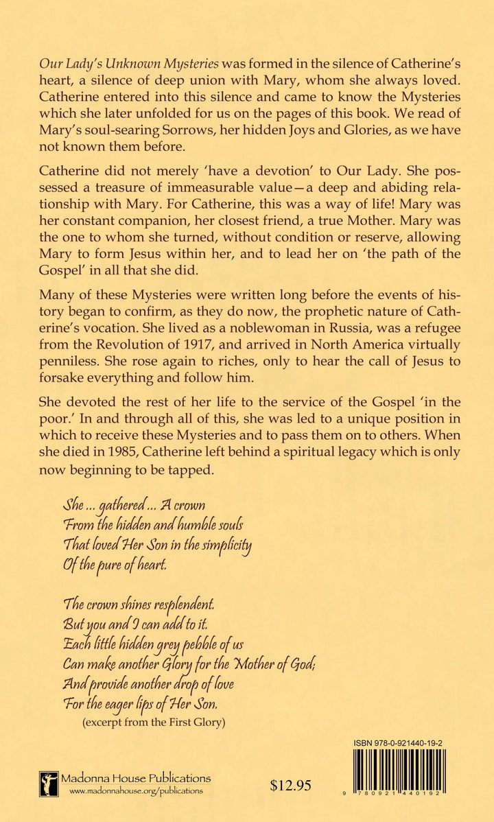 Our Lady's Unknown Mysteries